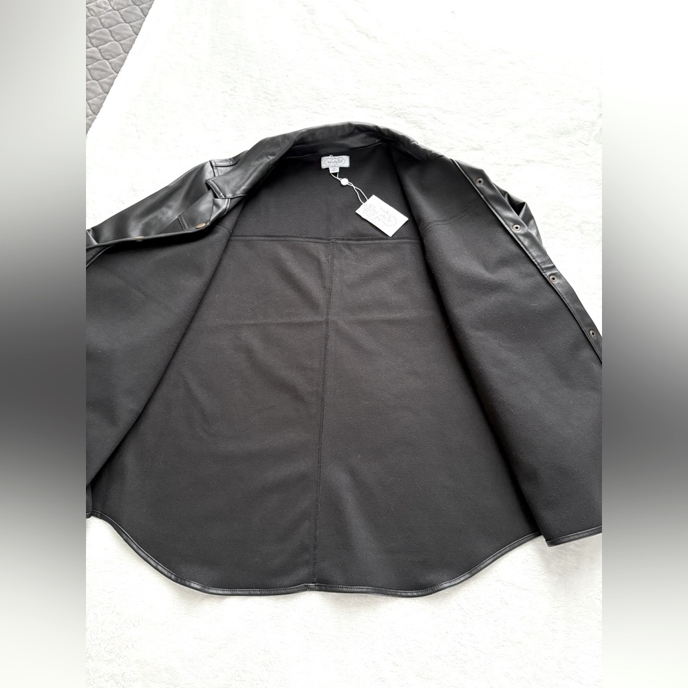 NWT - Mudpie Salem Vegan Leather Shacket.  Size Medium. - Picture 10 of 16